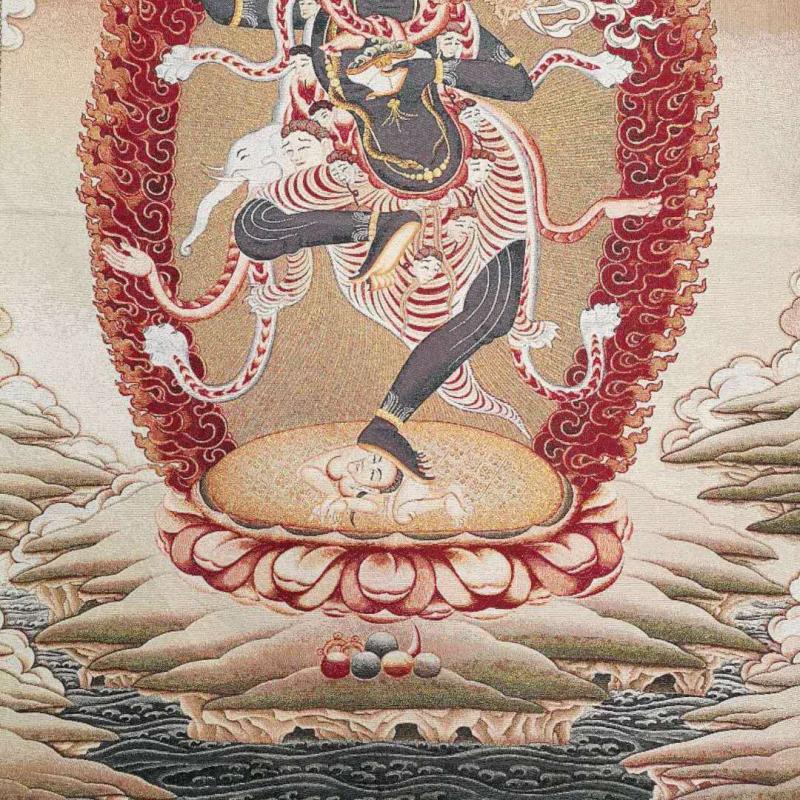36" Tibet Tibetan Cloth Silk Rulai Tara Troma Nagmo Goddess Tangka Thangka Mural