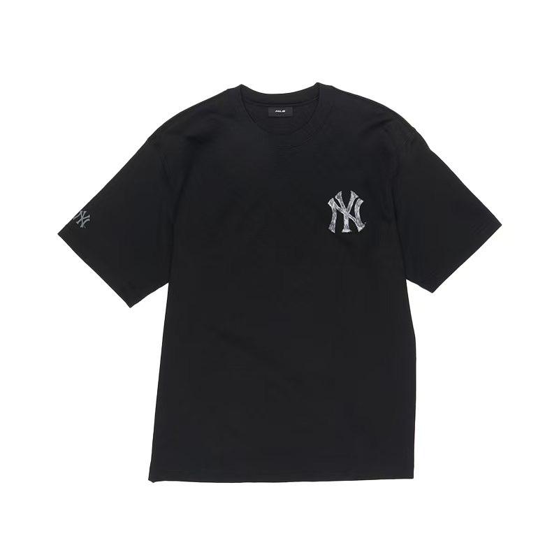 MLB Mode Retro Bedrucktes Lässiges Kurzarm-T-Shirt Unisex Tops 3ATSM0654-50BKS XS gray