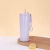 Stainless Steel Vacuum Insulated Travel Mug With Handle Straw 710ml Double Wall Car Cup Outdoor Office Commute