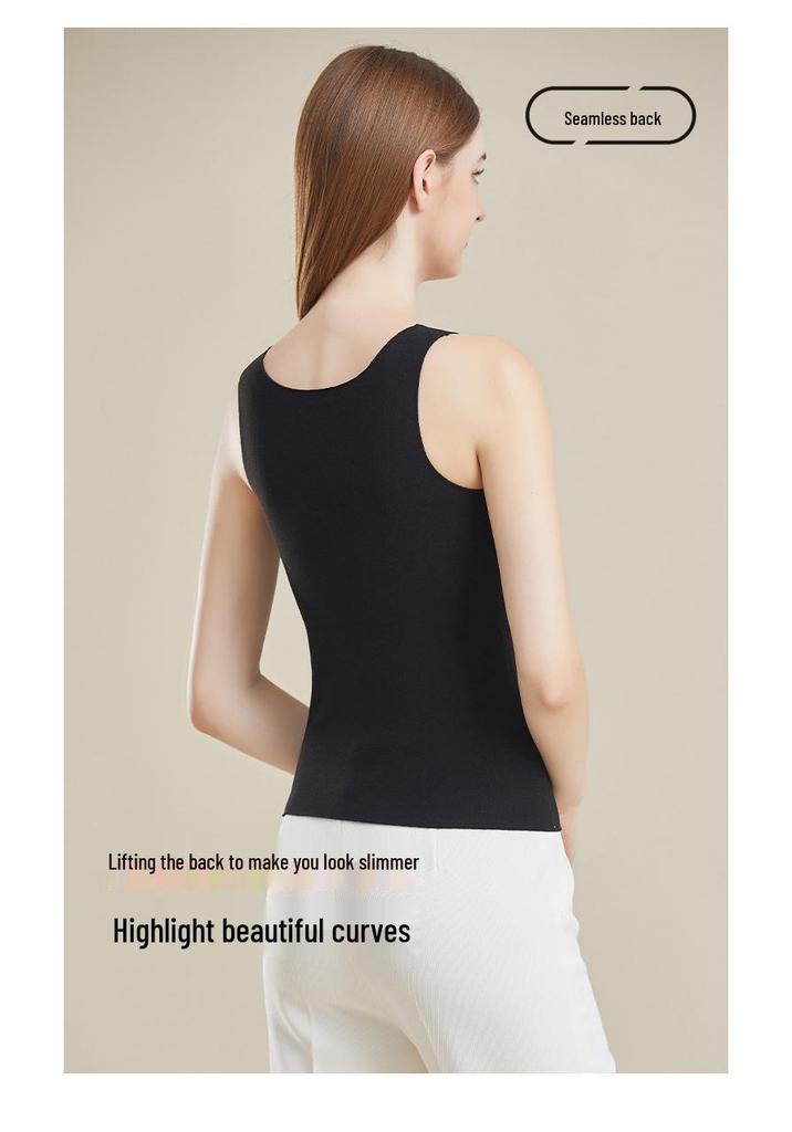 Women's 6636 Slimming Warm Vest with Chest Pads – Reduces Armpit Fat, Sleeveless Base Layer for Autumn & Winter