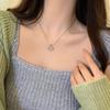 Hollow peach heart necklace female tide sweet spice girl student simple collarbone chain niche design feeling neck chain sweet