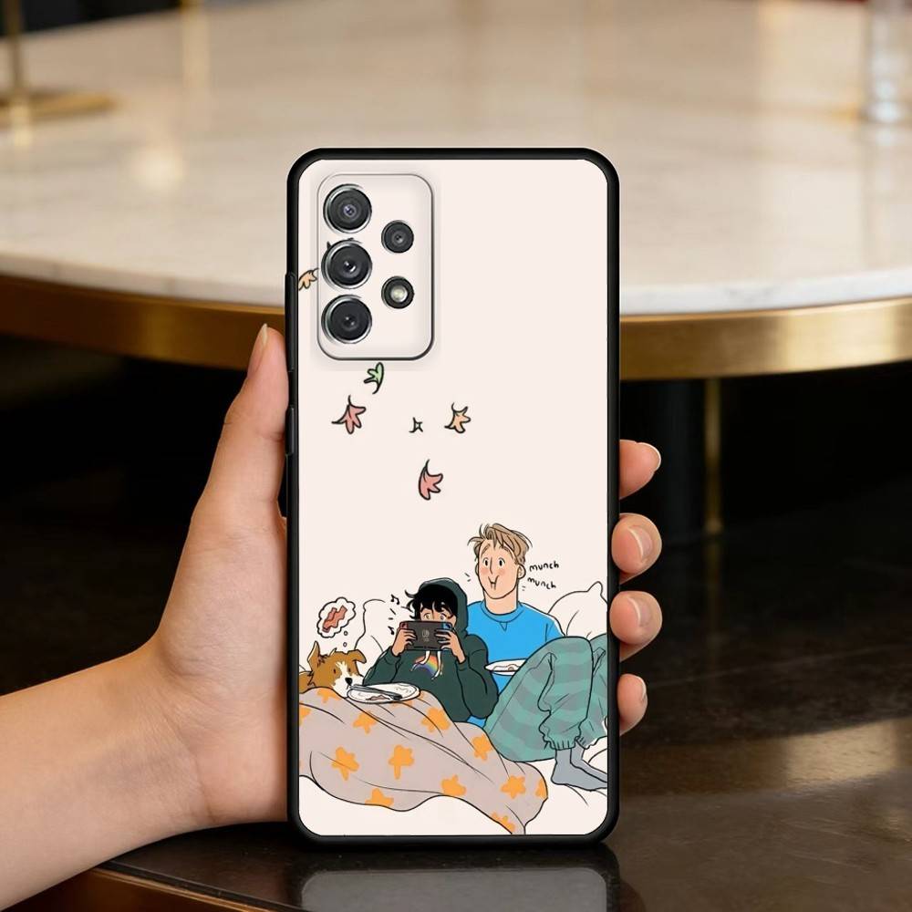 New H-Heartstopper M-Movie Phone Case For Samsung Galaxy A73,A72,A71,A70,A53,A52,A51,Soft Silicone Black Cover