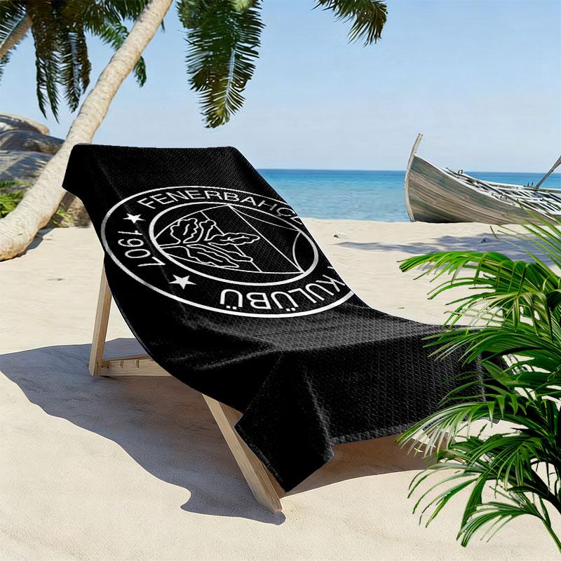 Fenerbahce SK Logo Print Beach Towel, Large Soft Quick Dry Towel for Beach Camping Swimming