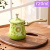 Stainless Steel Coffee Pot with Lid Chocolate Butter Milk Cup Coffee Tea Melting Jug Moka Pot for Office Home Kitchen