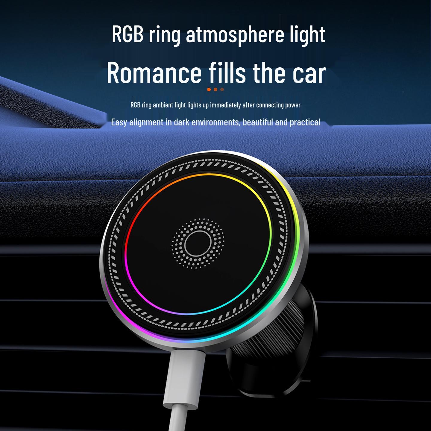 Wireless Magnetic Car Phone Holder & Air Vent Charger T60 чёрный