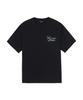 Emelbi Serif Lettering Semi-Oversized Short Sleeve T-Shirt La (Black)