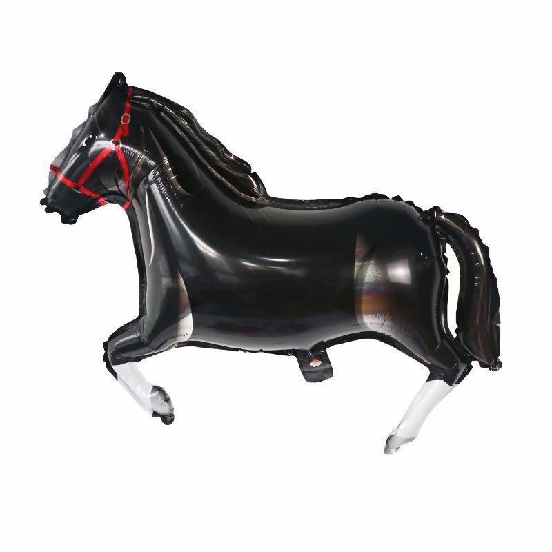 Western Cowboy Festival Cartoon Balloon Children'S Horse Cowboy Birthday Party Arrangement Props Horse Racing Festival Themed Balloons