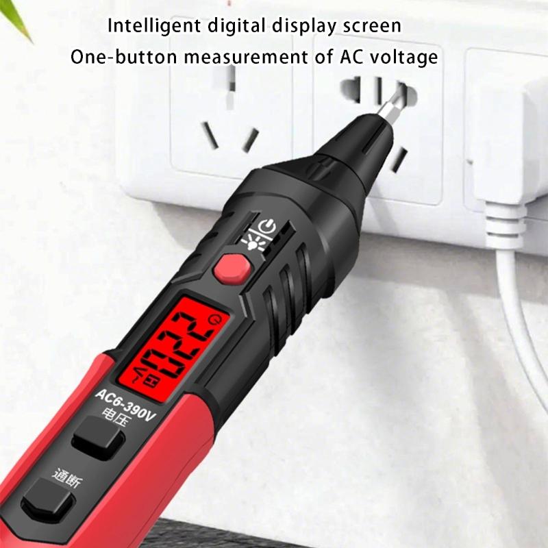 Voltage Tester, Not-Contact Voltage Tester, Electrical Tester, AC6V-390V Digital Buzzers Alarm, Live Wire Tester