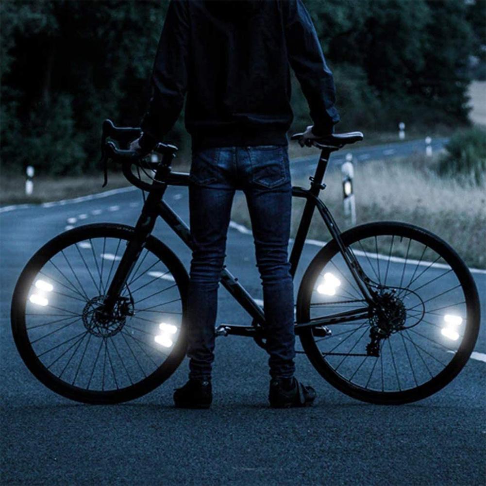 4Pcs Bicycle Warning Reflector MTB Road Bike Cycing Wheel Rim Spoke Reflective Lamps