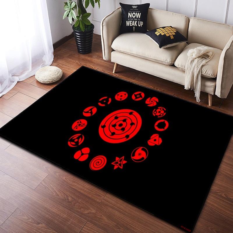  Naruto Anime Carpet Cloud Akatsuki Anime Rug for Boy's Gaming Room Decor Non Slip Style E-sports Swivel Chair Floor Mat