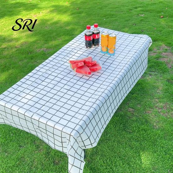 Disposable Picnic Tablecloth Plaid Waterproof Checkered Table Cover Thick Outdoor for Camping Barbecue Parties Party