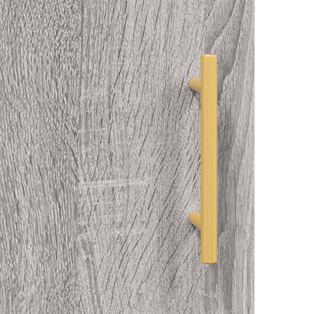 Sideboard Gray Sonoma 90x34x80 Cm Particleboard