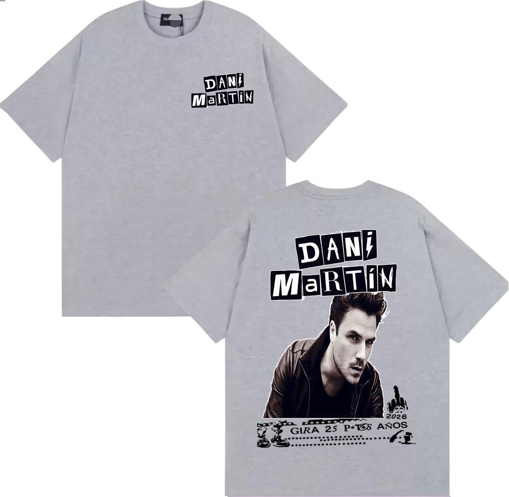 Dani Martin Gira Tshirt 25 Minutes 2026 Tour Mens Retro Harajuku Tshirt Extra Large Loose Tshirt Cotton Street Wear Y2K