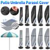 Patio Umbrella Parasol Cover Outdoor Anti-UV Protective Cover With Telescopic Pole & Zipper Outdoor Waterproof Sunshade Umbrella