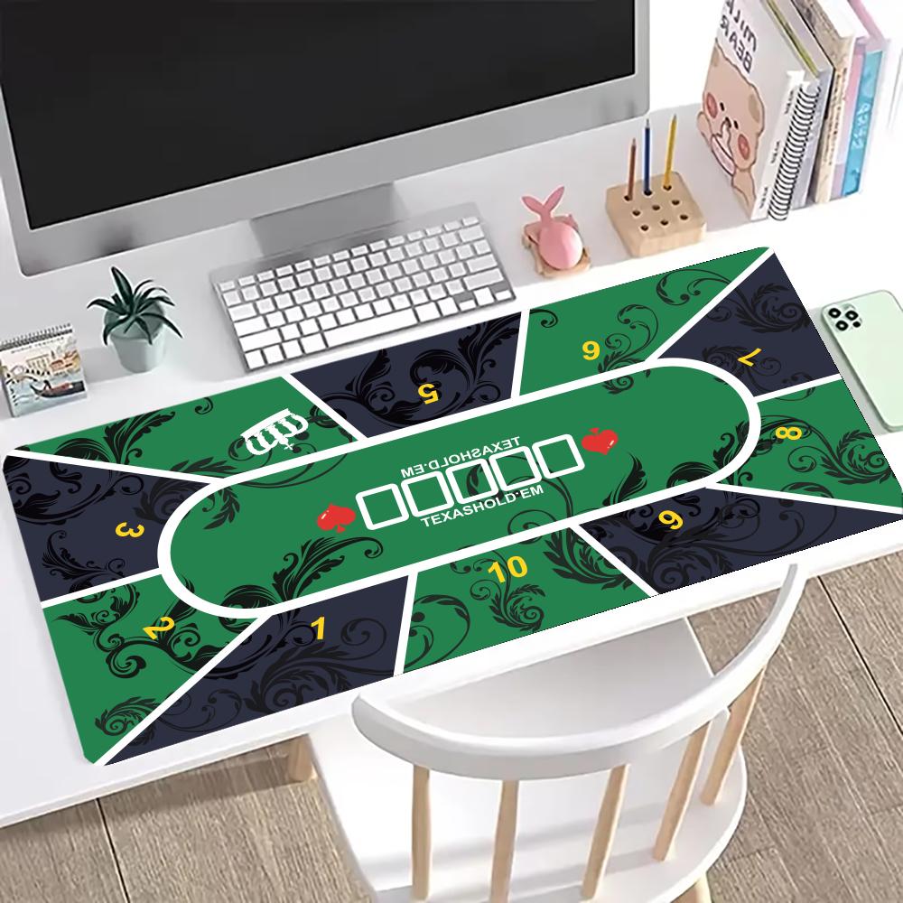 Texas Hold'em Table Pad Portable Rubber Foam Poker Table Mouse Pad Office Keyboard Gaming Table Mat Gambling Players Game Layout