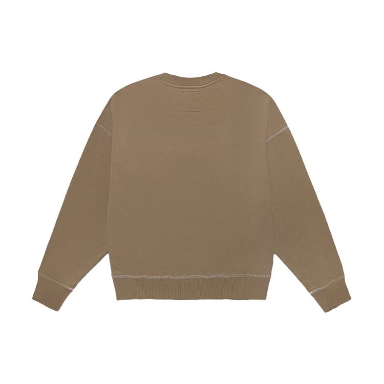 Vans Logo Print Crew Neck Sweatshirt Men Tops Light-Brown VN0A5H9GYEH