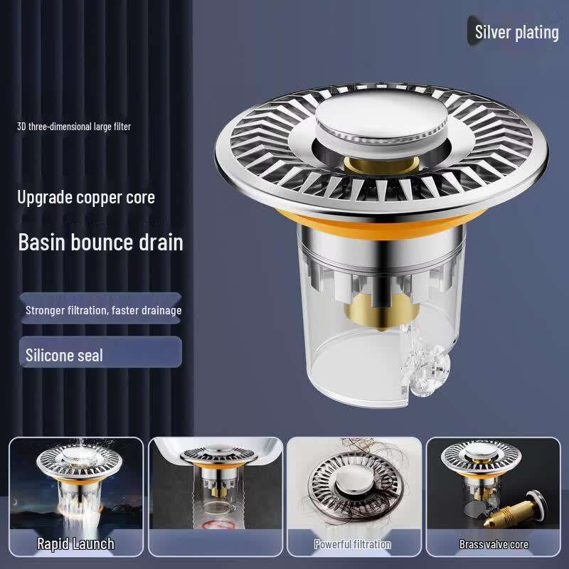 LISM 3D Pop-Up Sink Drain Stopper with Filter
