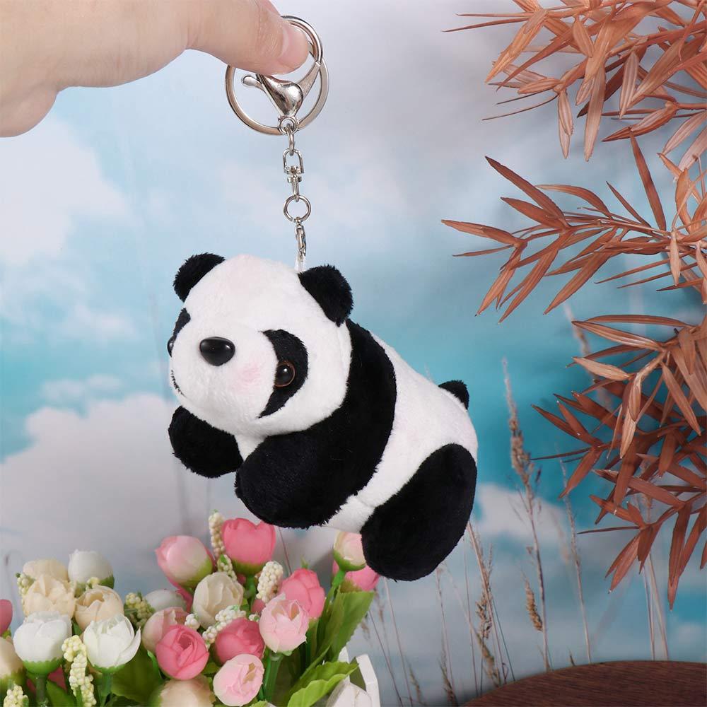 Women Bag Charm Bag Pendant Cartoon Backpacks Key Ring Plush Key Ring Panda Keychain Plush Keychain