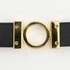 Salvatore Ferragamo Gancini belt black/gold Suede/Plated Gold Women Used
