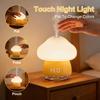 Cute Mushroom USB Humidifier, 7 Color Changing LED Night Light Mini Ultrasonic Mist Humidifier, Quiet Desktop Air Moisturizer for Bedroom Office