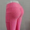 High Waist Peach Lift Yoga Leggings with Pocket & Jacquard Design