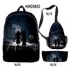 Timeless Trending Unique Funny DANDADAN 3D Designed 3pcs/Set Learner Student Bags Trip Computer Rucksack Meal Tote Pencil Pouch