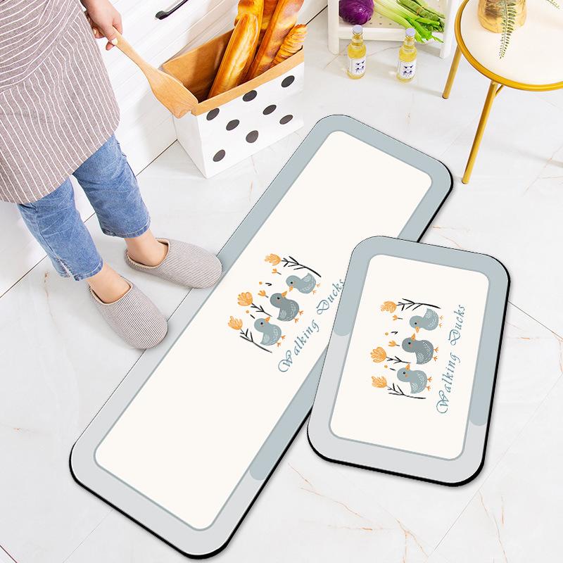 Kitchen Absorbent Non-slip Mat Anti-accelerator Floor Quick-drying Bathroom Mat Entry Bathroom Mat