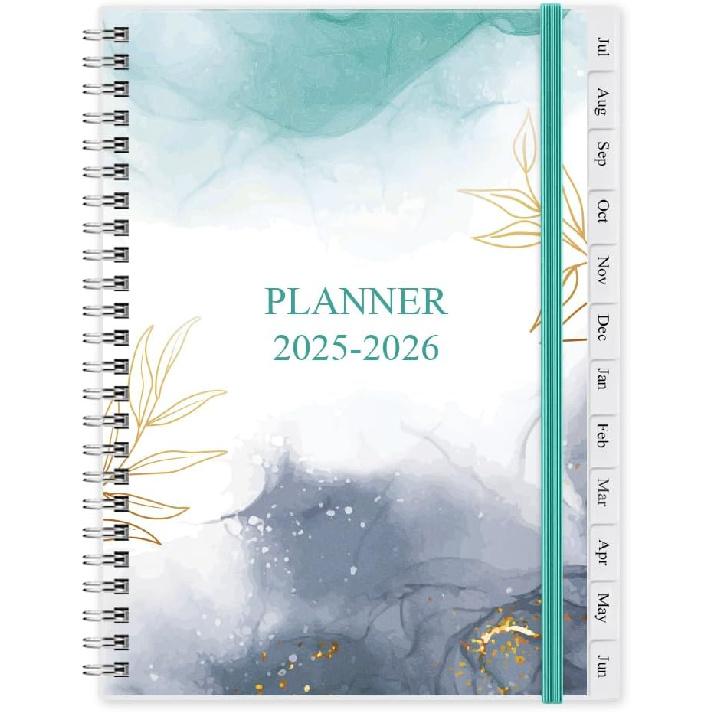 2025 Weekly & Monthly Planner - 7  x 10  Planner 2025 from January 2025-December 2025, Easy to Organize Your Daily Life, Green Leaf 7  x 10