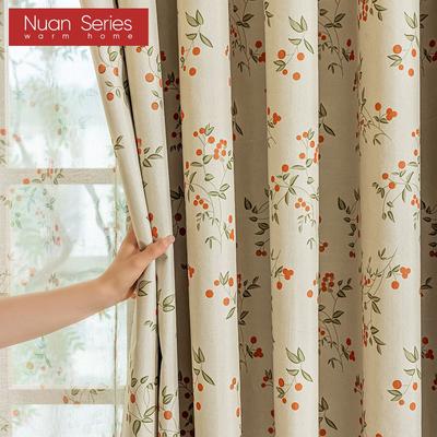 1PC Nuan Series Romantic and Artistic Style Floral Printed Curtain Full Blackout Curtains for Bedroom Living Room Balcony Window for Home Decor