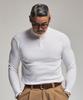ASTROVE Performance Mock Knit Henley Neck T-Shirt Off-White