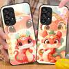 New Cartoon Snake For Samsung Galaxy S10 20 Plus 21 FE 22 23 24 FE 25 Ultra Black Tempered Glass Phone Case Hard Shell