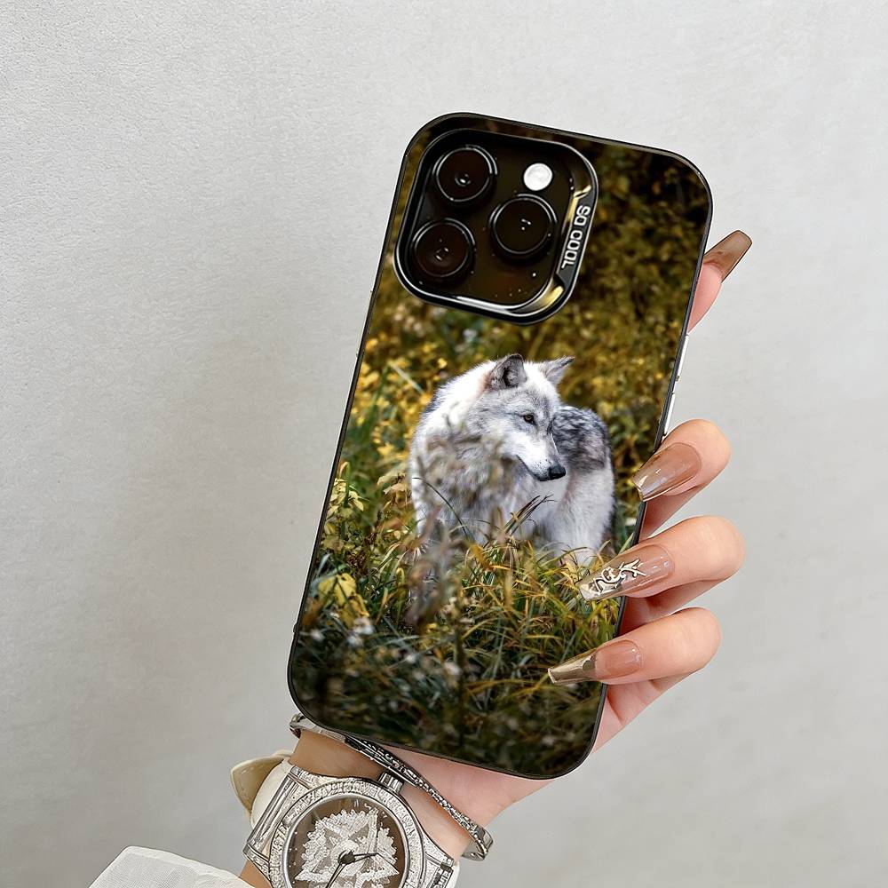 

Forest Wolf Phone Case For iPhone 17,16,15,14,13,12,11 Plus,Pro Max,XS,Colorful Silver Black Cover iPhone14ProMax