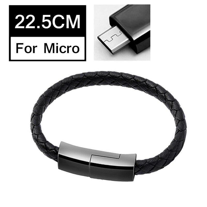 Type-C / Lightning / Micro USB přenosný kožený náramek nabíječka datový nabíjecí kabel synchronizační linka pro iPhone ipad Samsung Huawei Xiaomi Redmi oppo vivo
