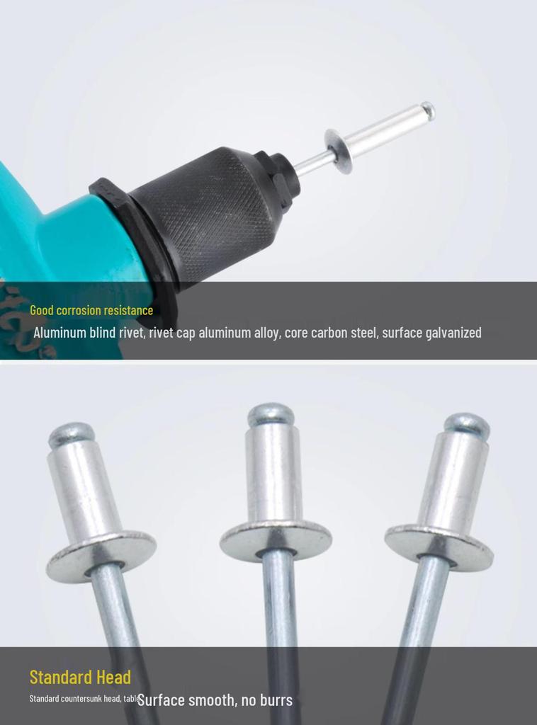 Aluminum Open-End Pull Rivet M2.4-M5 (Extended)