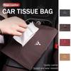 Pour Porte-Boîte à Mouchoirs de Voiture Sac de Rangement Suspendu au Dossier de Siège en Cuir Lancer ASX Pajero Mirage Attrage Xpander Outlander
