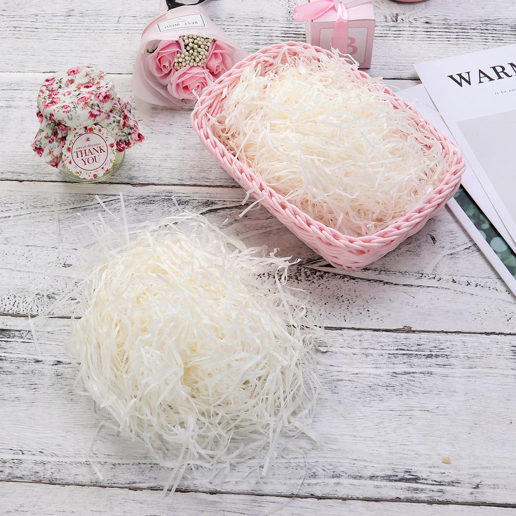 20G Colored Shred Filler Paper for Chocolate Candy Gift Boxes Filling Packaging Natural Lafite Grass Silk Paper Khaki Use Any