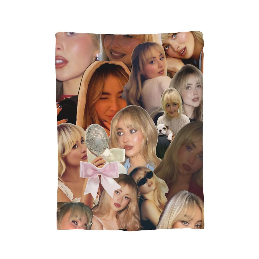 Sabrina Carpenter Blankets Fleece Autumn/Winter   Multifunction Lightweight Thin Throw Blanket for Bed Outdoor Bedspreads