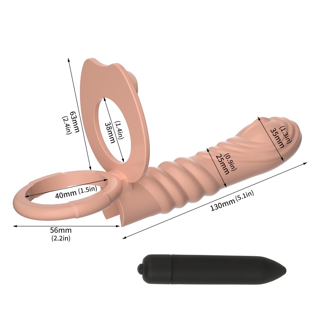 Double Penetration Penis Dildos Vibrators Prostate Massager For Women Men Anal Beads Butt Plug Sex Ring G Spot Massage Vagina