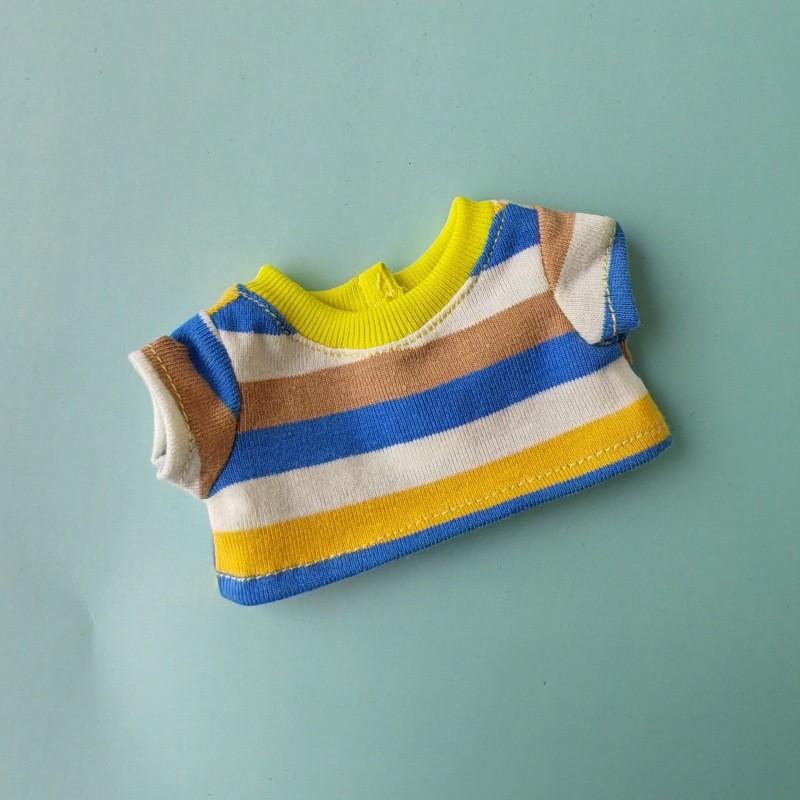 

Clothing Doll Plush With Macaron Colored T Shirt And Work Pants Gift For Yellow Blue