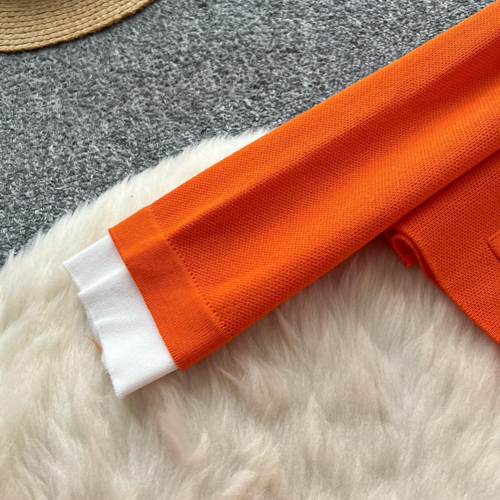 Winter Strickwaren Damen Anzüge Langarm Diamantknöpfe Oberteile+Freizeithosen mit weitem Bein Locker Warme Pullover-Sets