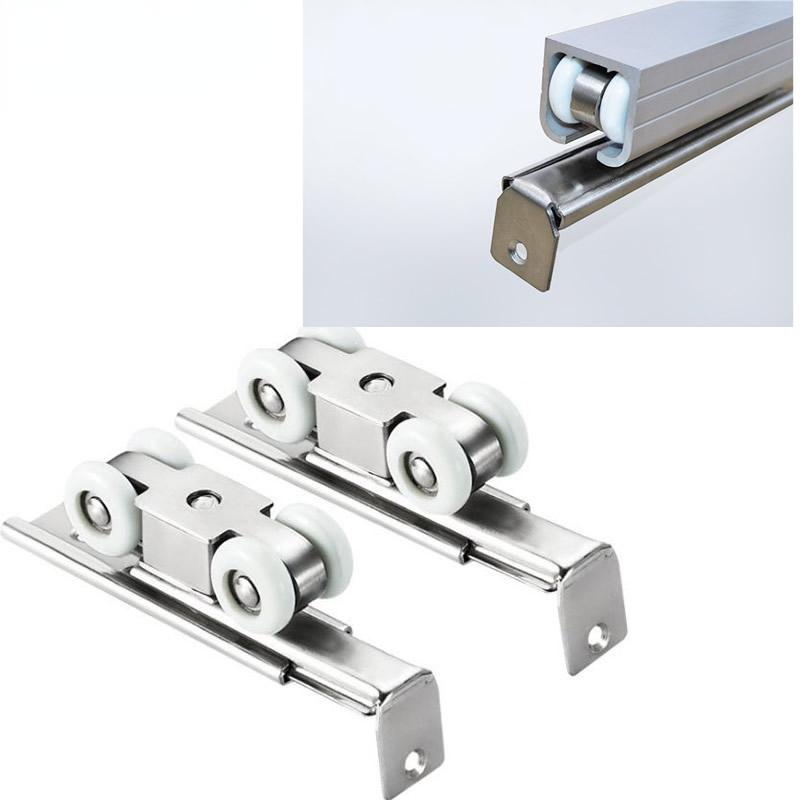 304 Stainless Steel Hardware Slide Doors Pulley,hanger Roller,hanging Rail wheels,High load-bearing,Sliding Door Track Rail