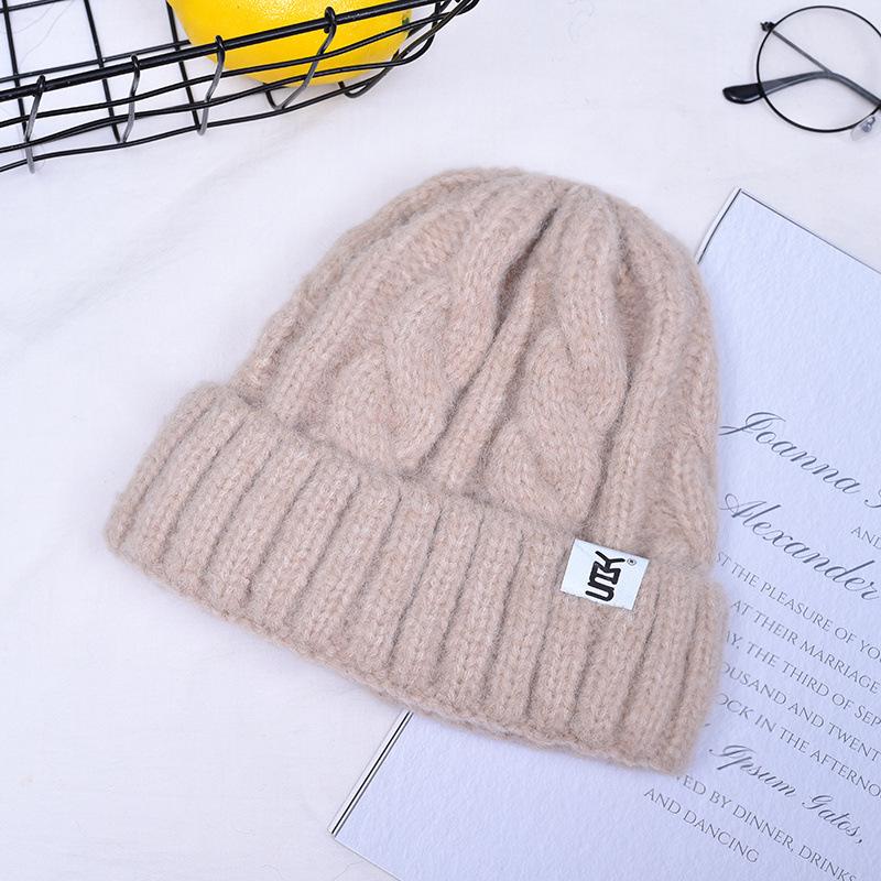 Clearance Wool Hat Big Head Circumference Hat Female Face Small Autumn and Winter Thick Thread Twist Knitted Hat Ear Protection Warm Cold Hat Man