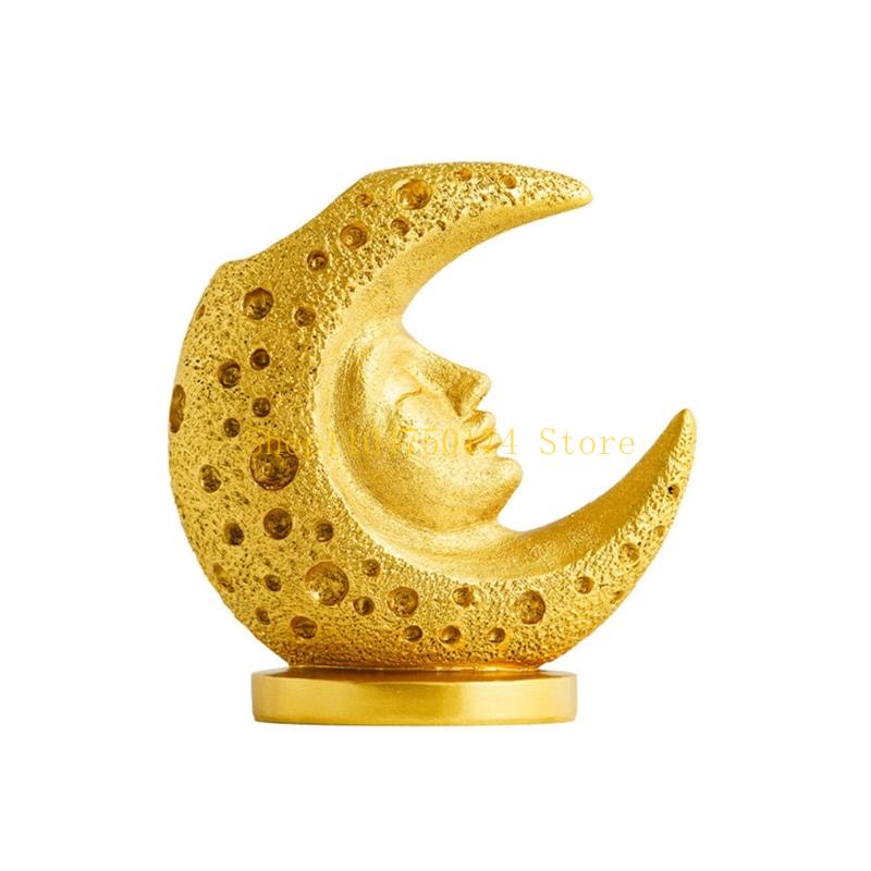 Cultural Resin Moon Sculpture Flower Vases Middle Eastern Ramadans Planter Pot for Home Office Decors top sale