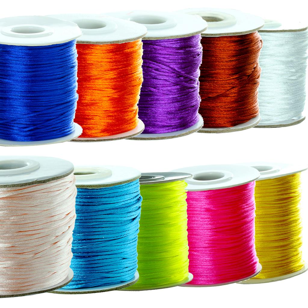 50/80yards Korean Silk Thread Chinese Knot Woven Thread String Cord For DIY Jewelry Making Tassels Beading String Accessories