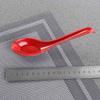 5pcs/set Plastic Porridge Spoons Long Handle Red Black Soup Spoons Melamine Spoon   Wonton