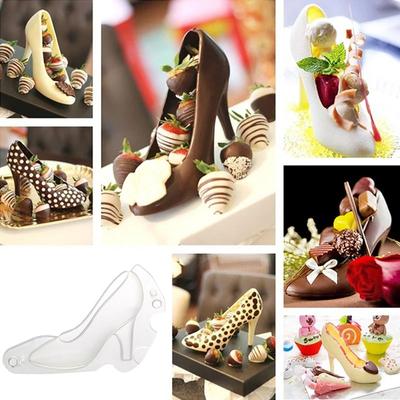 Plastikowe przezroczyste buty na wysokim obcasie Formy do czekolady DIY Ciasto 3D Formowanie cukierków Zrób narzędzie
