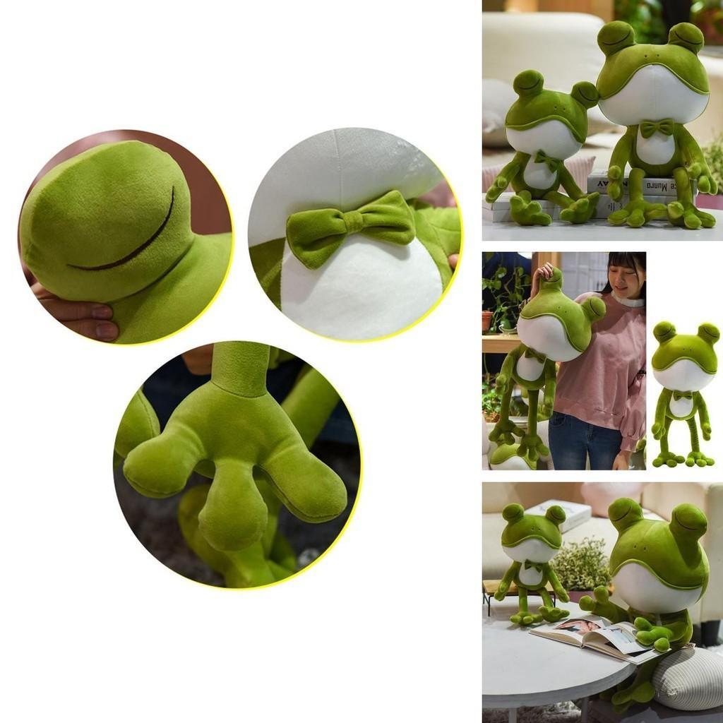 Adorable Soft Plush Frog Stuffed Animal Toy Ideal For Kids Bedtime Cuddly Pillow