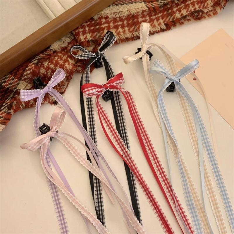French Style Ribbon Hairpin Hair Ribbon Bow Clip Elegant Barrettes for Women Suitable for Everyday Use