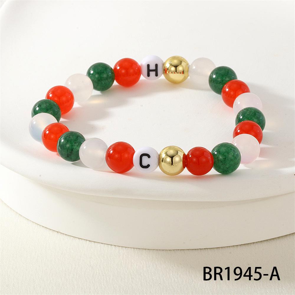 

Браслет из жемчуга с цветными блоками: Праздничный и Яркий, Стройнящий, Осветляющий кожу, в стиле дофамин и с рождественскими элементами.