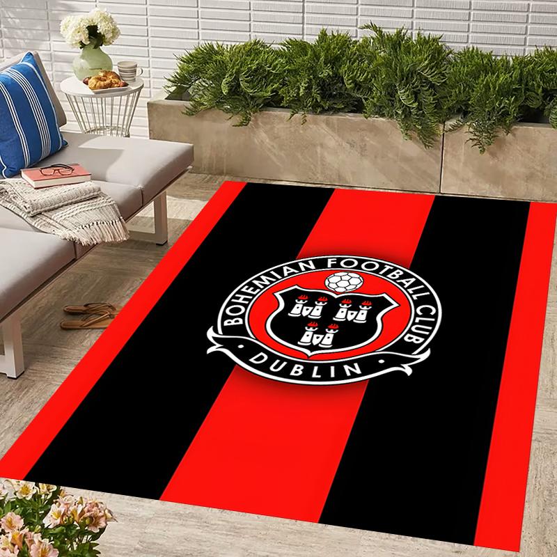 1pc Football Team Design Area Rug - Non-Slip, Soft & Cozy Floor Mat for Living Room, Bedroom, Office - Indoor/Outdoor Decorative Carpet